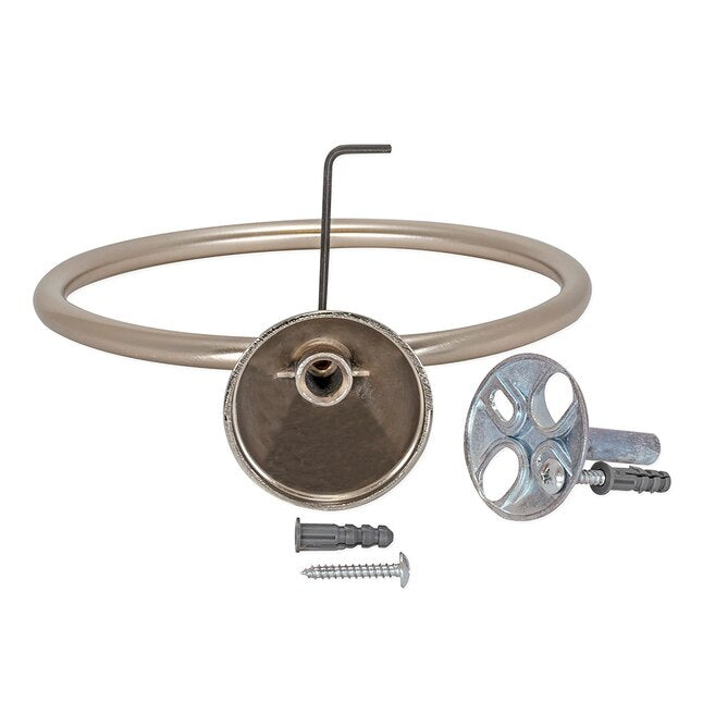 EZ-FLO Brushed Nickel Decorative Towel Ring