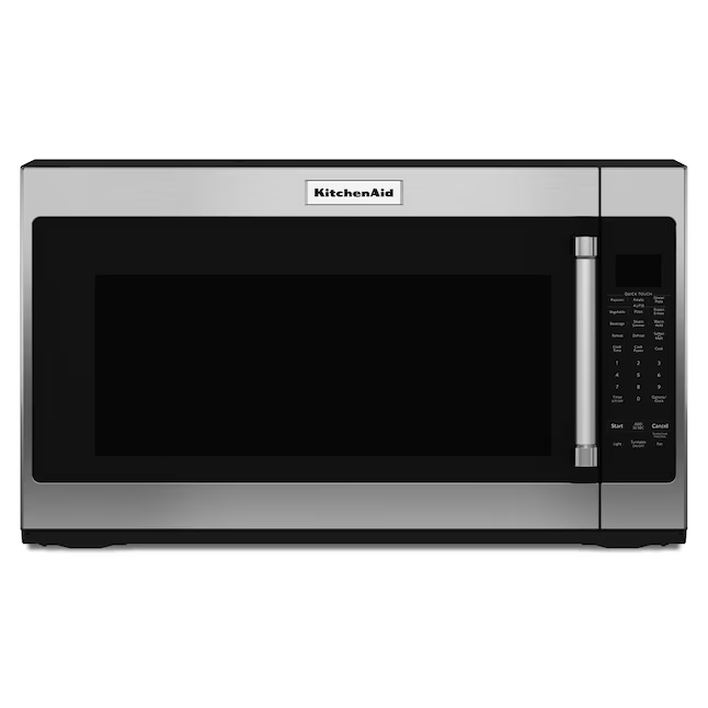 KitchenAid 2-cu ft 1000-Watt Over-the-Range Microwave with Sensor Cooking (Stainless Steel with Printshield Finish)