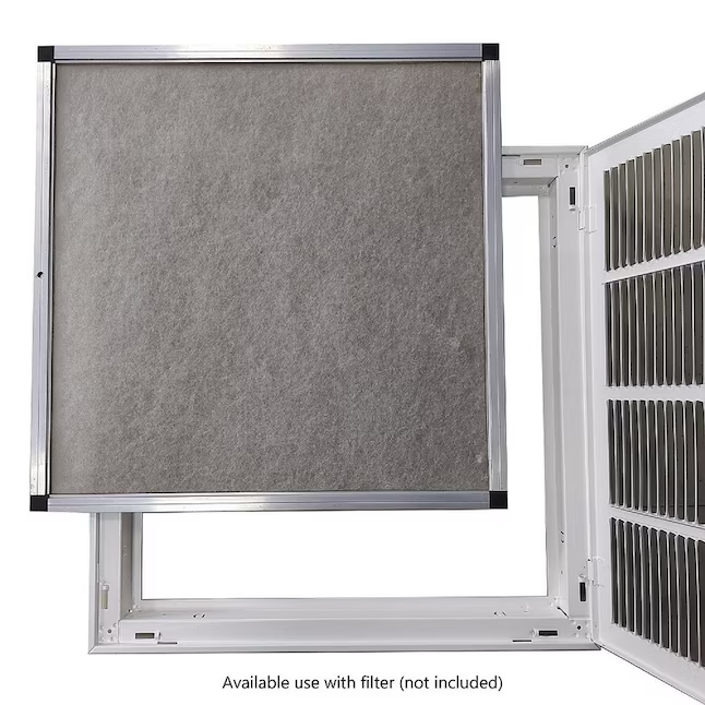 RELIABILT 20-in x 25-in Steel White Sidewall/Ceiling Filter Grille