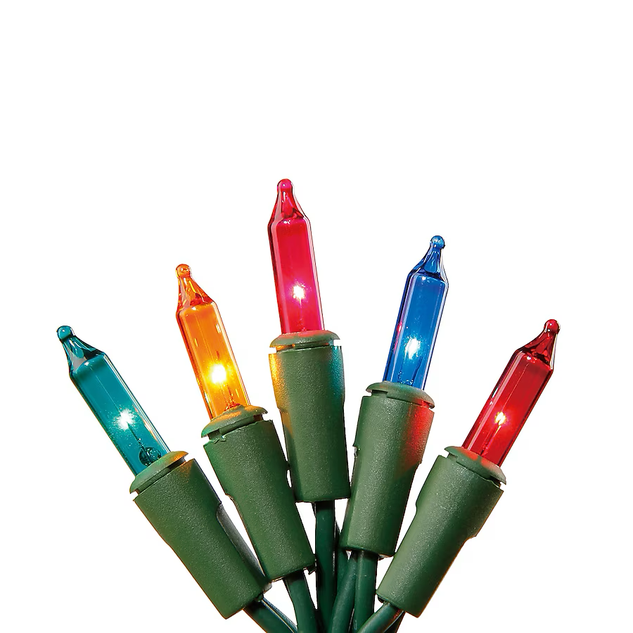 Luces navideñas pequeñas incandescentes multicolores de Holiday Living, 100 unidades