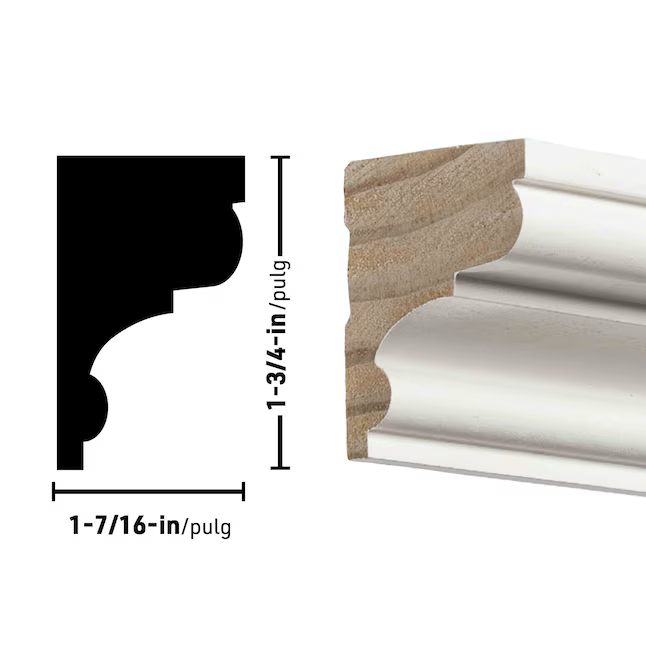 RELIABILT 1-3/4-in x 8-ft Pine Primed 3609 Crown Moulding