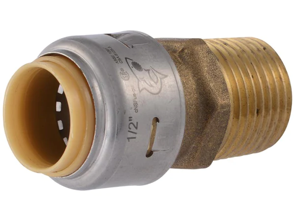 SharkBite Max Brass 1/2 in. Push-Fit Male Adapter