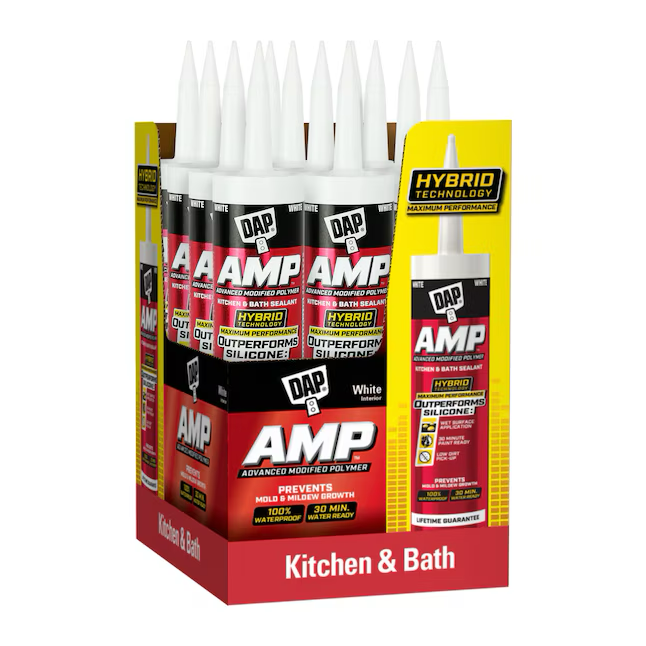 Sellador sellador avanzado para pintar de color blanco DAP AMP de 9 oz