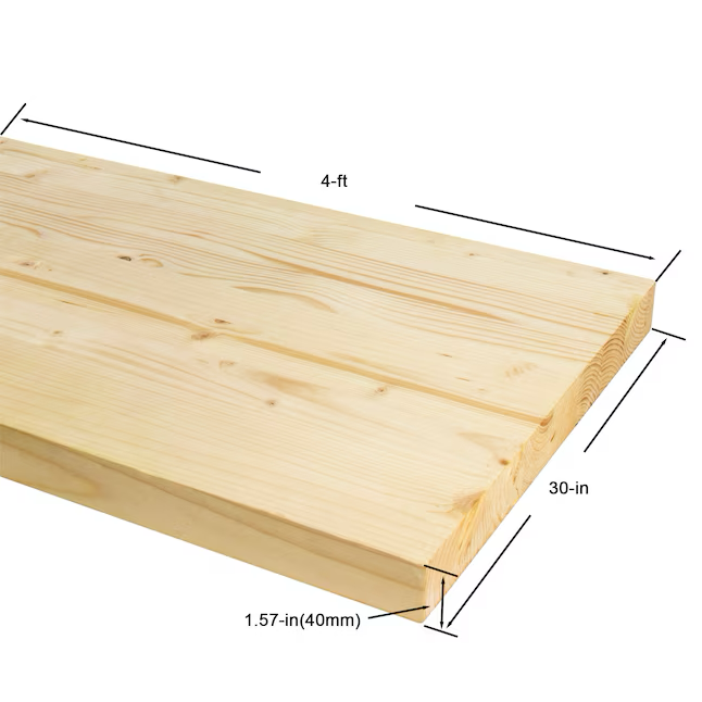 Tablero de abeto europeo RELIABILT de 1-1/2 pulg. x 30 pulg. x 4 pies 