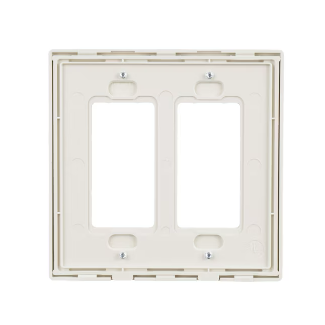 Eaton Placa de pared decorativa para interiores de policarbonato color almendra claro, tamaño mediano, 2 unidades