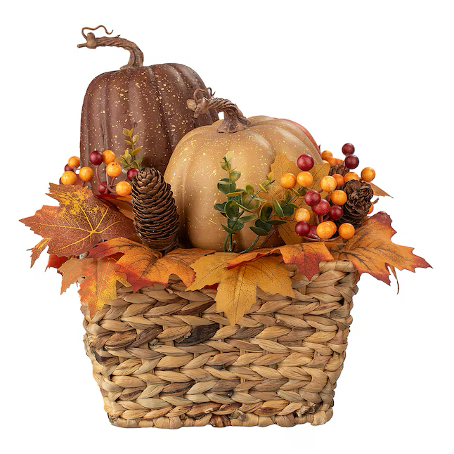 Holiday Living 15-in Harvest Basket Decor