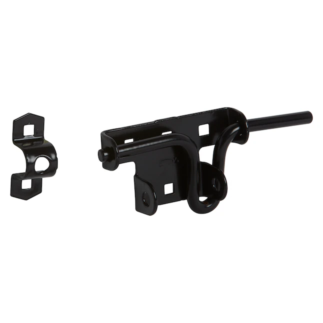 National Hardware 7-in Black Gate Latch