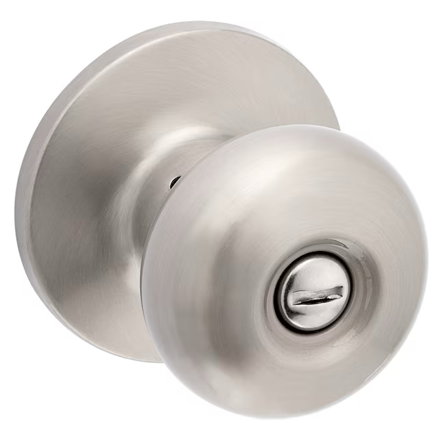 RELIABILT Baron Satin Nickel Interior Bed/Bath Privacy Door Knob