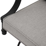 Allen + Roth Thomas Lake Juego de 2 sillas de comedor giratorias con estructura de acero gris y asiento acolchado gris