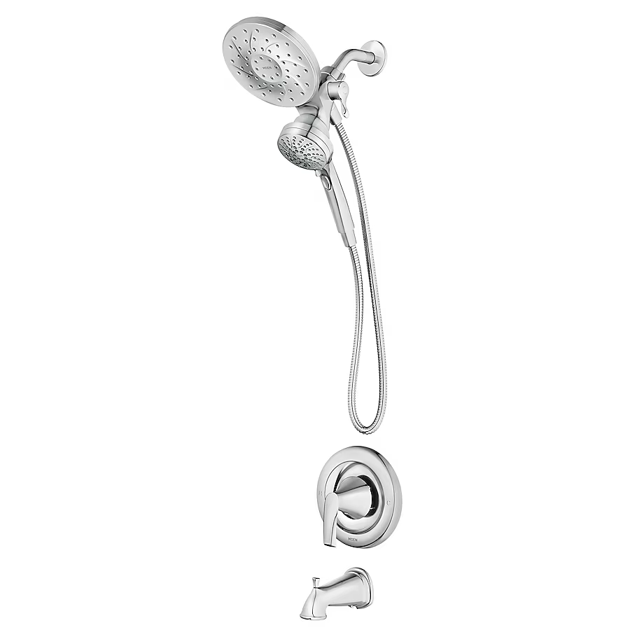 Moen Graeden Magnetix Chrome 1-handle Multi-head Round Bathtub and Shower Faucet Valve Included