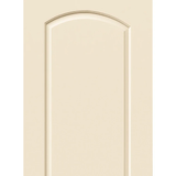 RELIABILT Continental Puerta de losa compuesta moldeada de centro hueco con parte superior redonda blanca de 2 paneles de 30 x 80 pulgadas