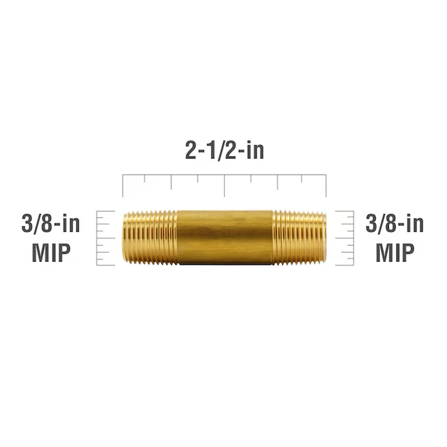 Proline Series 3/8-in x 3/8-in Threaded Male Adapter Nipple Fitting