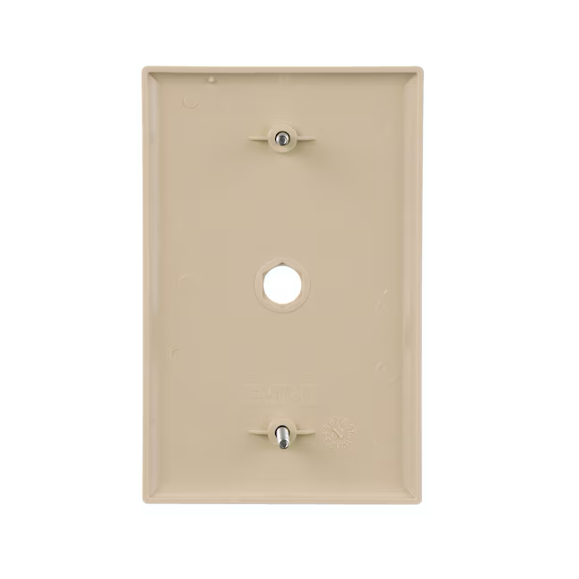 Eaton 1-Gang Midsize Ivory Polycarbonate Indoor Wall Plate