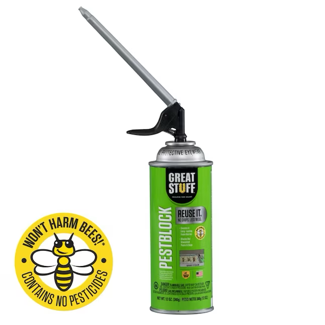 GREAT STUFF Pestblock Dispensador inteligente de 12 oz Aislamiento de espuma en aerosol para interiores y exteriores 