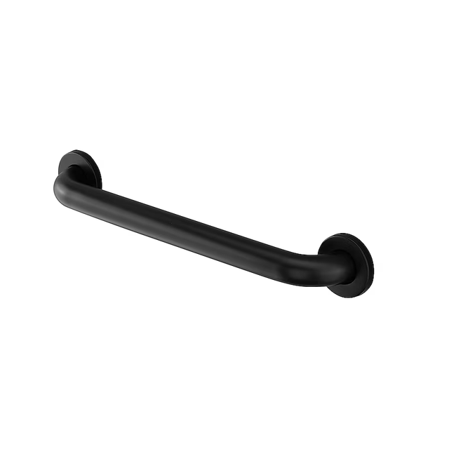 Project Source Concealed Screw 18-in Matte Black Wall Mount ADA Compliant Grab Bar (500-lb Weight Capacity)