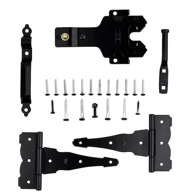 National Hardware 8-in Black Gate Hardware Kit