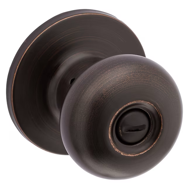 RELIABILT Baron Antique Bronze Interior Bed/Bath Privacy Door Knob