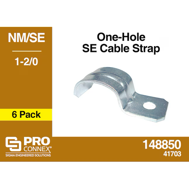 Sigma ProConnex Zinc-plated Steel One-hole Strap Conduit Fittings (6-Pack)