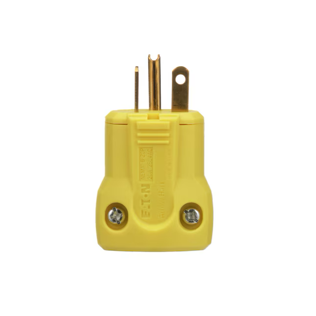 Eaton Arrow Hart 20-Amp 250-Volt NEMA 6-20 3-wire Grounding Heavy-duty Straight Plug, Yellow