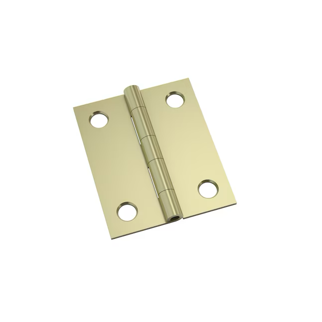 Bisagra para puerta interior embutida dorada RELIABILT de 1-1/2 pulg. de alto (paquete de 2)