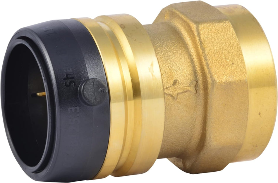 SharkBite 1-1/4 in. x 1-1/4 in. FNPT Brass Push Female Adapter