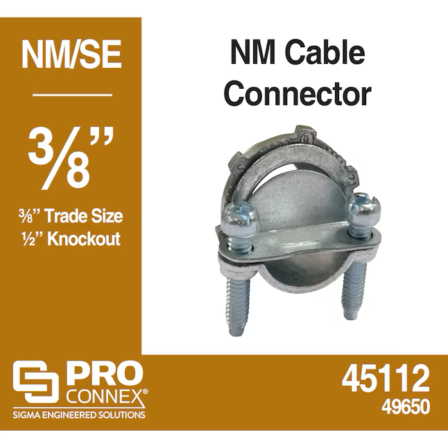 Sigma ProConnex 3/8-in Die Cast Zinc Clamp-on Type Service Entrance Connector Conduit Fittings