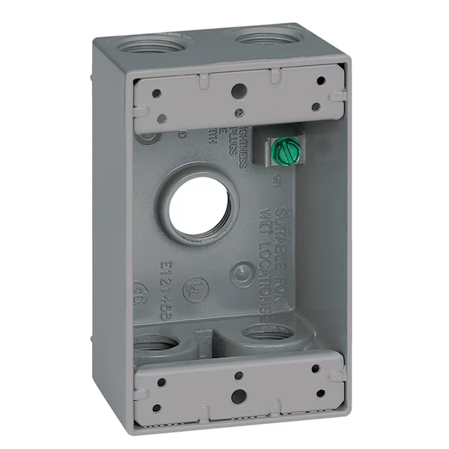 Sigma Engineered Solutions 1-Gang Metal Weatherproof New Work Rectangular Electrical Box