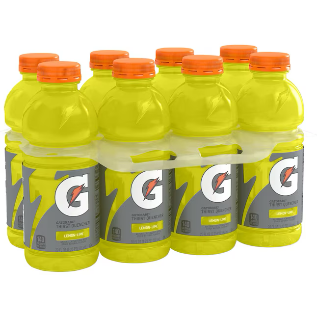 Paquete de 8 bebidas deportivas Gatorade de 20 onzas líquidas con sabor a limón y lima