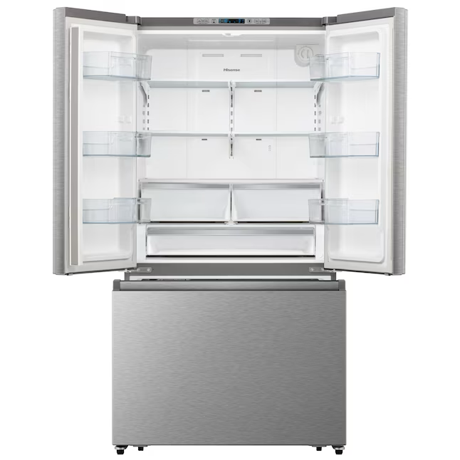 Hisense 26.6-cu ft French Door Refrigerator with Ice Maker and Water dispenser (Fingerprint Resistant Stainless Steel) ENERGY STAR