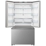 Refrigerador Hisense de puerta francesa de 26.6 pies cúbicos con máquina de hielo y dispensador de agua (acero inoxidable resistente a huellas dactilares) ENERGY STAR