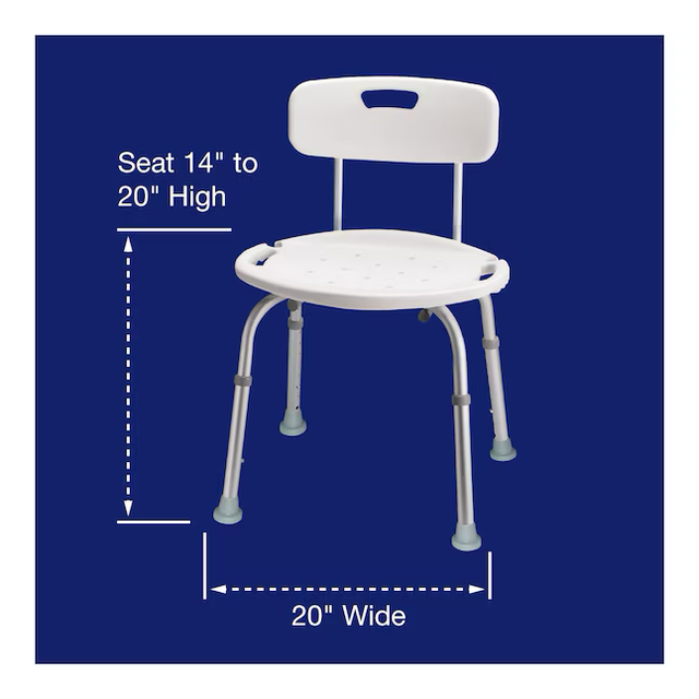 Project Source White Shower and Bath Stool