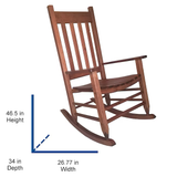 Style Selections Mecedora con estructura de madera y asiento de listones