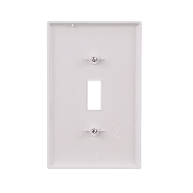 Eaton 1-Gang Midsize White Polycarbonate Indoor Toggle Wall Plate (10-Pack)