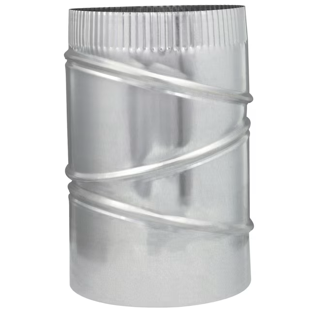 IMPERIAL 7-in 30 Gauge Galvanized Steel Round Adjustable 90 Degree Duct Elbow