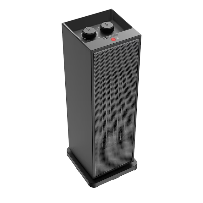 Utilitech Up to 1500-Watt Ceramic Tower Indoor Electric Space Heater with Thermostat