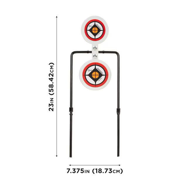 EZ Aim Caldwell Rimfire and Pistol Steel Spinner Target Stand, 4-in and 5-in AR500 Targets, Shooting Range Practice, EZ Aim Targets