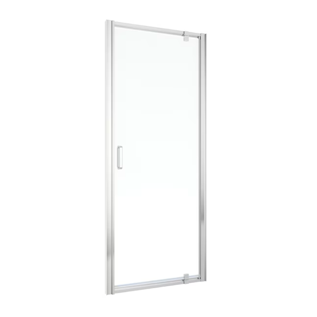 American Standard Mainstream Polished Chrome 29-5/8-in to 31-3/16-in W x 72.12-in H Semi-frameless Hinged Shower Door