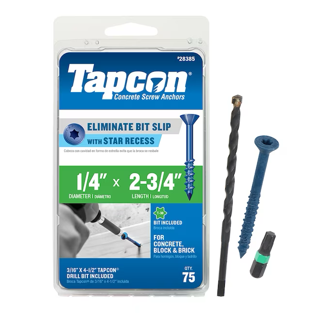 Tapcon 1/4-in x 2-3/4-in Concrete Anchors (75-Pack)