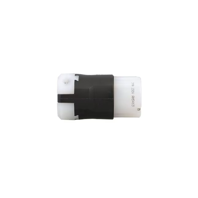 Eaton Arrow Hart Conector recto industrial de conexión a tierra de 3 cables NEMA 6-20 de 20 amperios y 250 voltios, negro