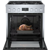 Bosch 800 Series Industrial Style 30-in 5 Burners 3.7-cu ft Freestanding Natural Gas Range (Stainless Steel)