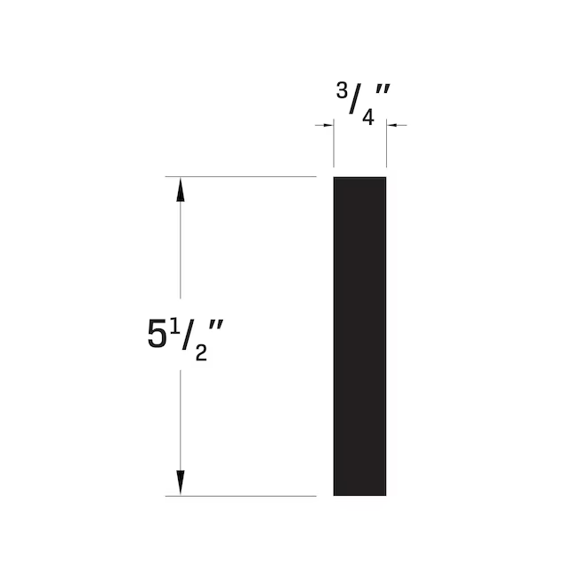 Royal Building Products Tablero embellecedor de PVC S4S de 0,75 x 5,5 x 8 pies