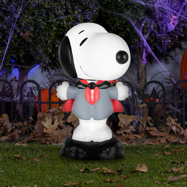 Molde soplado para disfraz de vampiro Snoopy con luz LED de 2 pies de Peanuts