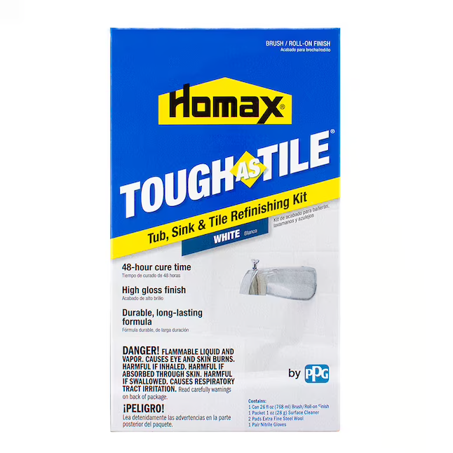 Homax White High-gloss Anti-skid Tub and Tile Refinishing Kit