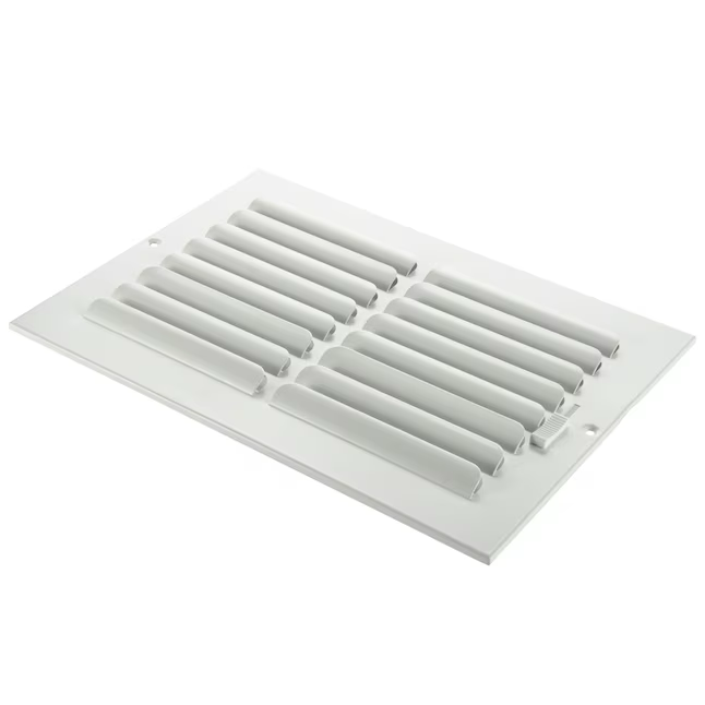 RELIABILT 12 x 8 in, 1 vía, acero curvado, blanco, para pared lateral o techo