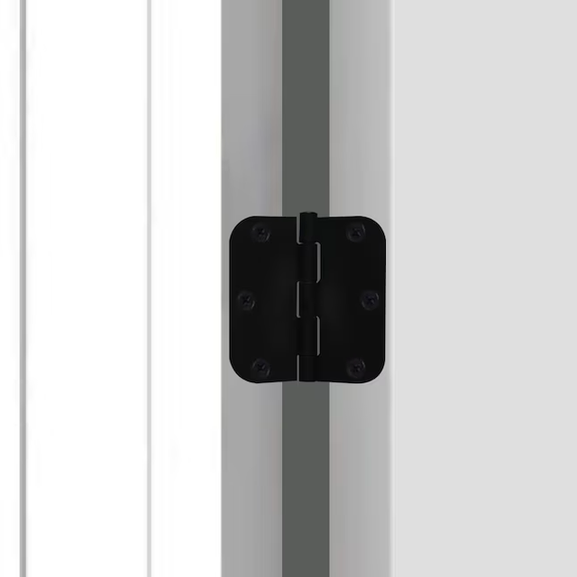 RELIABILT 3-1/2-in H x 5/8-in Radius Matte Black Mortise Interior Door Hinge (3-Pack)