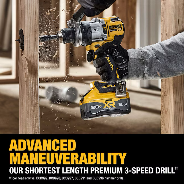 DEWALT XR 1/2-in 20-volt Max Variable Brushless Cordless Hammer Drill (1-Battery Included)