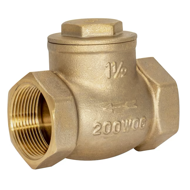 EZ-FLO Brass 1-1/2-in Iron Pipe Size Swing Check Valve