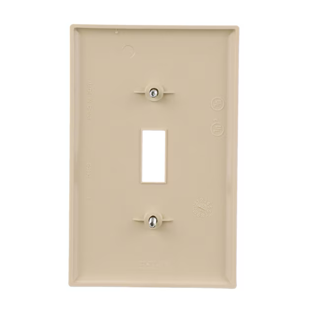 Eaton 1-Gang Midsize Ivory Polycarbonate Indoor Toggle Wall Plate (10-Pack)