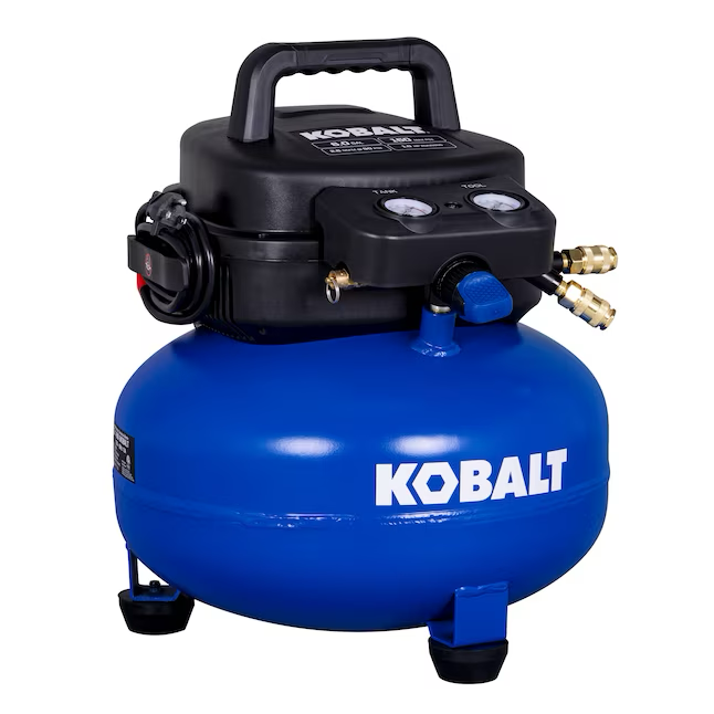 Compresor de aire tipo panqueque portátil Kobalt de 6 galones y 150 psi