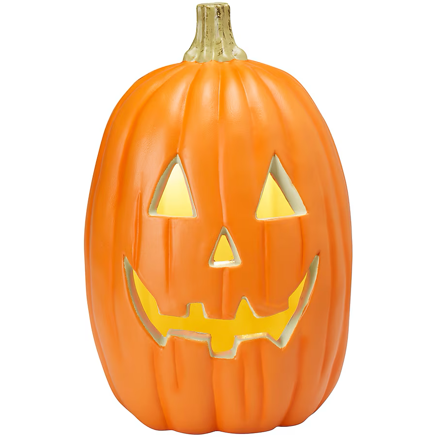 Haunted Living 16-in Lighted Orange Jack-o-Lantern Pumpkin Decoration